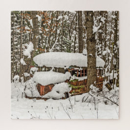 Geparkeerde schoolbus - 676 stuks legpuzzel