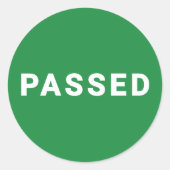 gepasseerde Sticker | Kwaliteitscontrole goedgekeu (Voorkant)