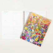 Gepassioneerd blauw oranje geel rood wildbloemenve planner (Display)