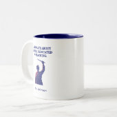 Gepassioneerd door wetenschap, toegewijd aan onder tweekleurige koffiemok (Voorkant links)