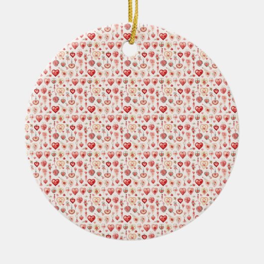 Gepassioneerd Palet: Valentijn Versieringen Keramisch Ornament (Voorkant)