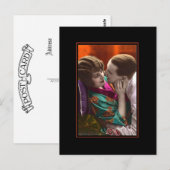 gepassioneerd stel vintage retro briefkaart (Voorkant / Achterkant)