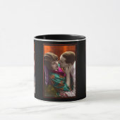 gepassioneerd stel vintage retro mok (Midden)