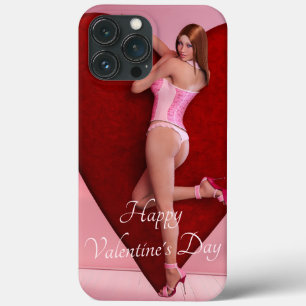 Gepassioneerd Valentijn's Day Meisje in een Korset Case-Mate iPhone Case