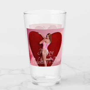 Gepassioneerd Valentijn's Day Meisje in een Korset Glas