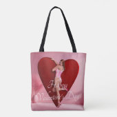 Gepassioneerd Valentijn's Day Meisje in een Korset Tote Bag (Achterkant)