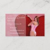 Gepassioneerd Valentijn's Day Meisje in een Korset Visitekaartje (Achterkant)