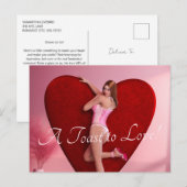 Gepassioneerd Valentijnsdag meisje in een korset Briefkaart (Voorkant / Achterkant)