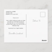 Gepassioneerd Valentijnsdag meisje in een korset Briefkaart (Achterkant)