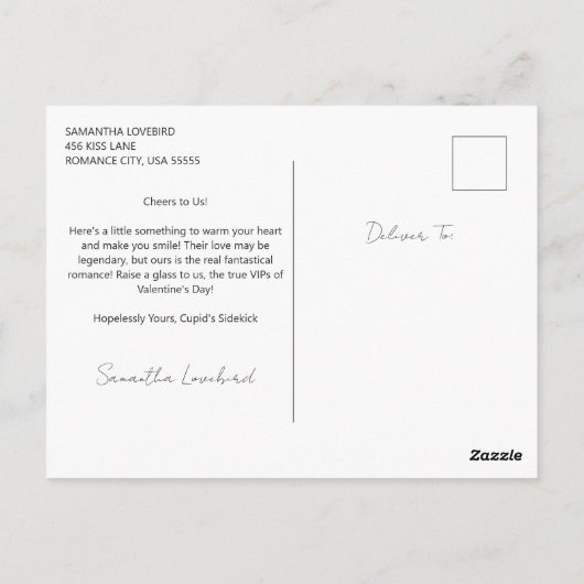 Gepassioneerd Valentijnsdag meisje in een korset Briefkaart (Achterkant)