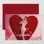 Gepassioneerd Valentijnsdag meisje in een korset Feestdagenkaart (Voorkant / Achterkant)