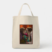 gepassioneerd vintage retro tote bag (Achterkant)