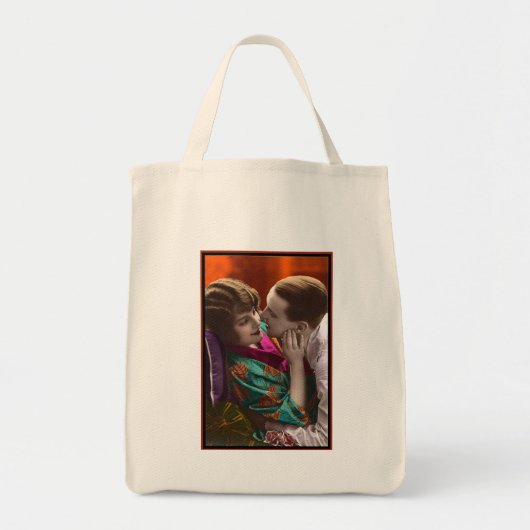 gepassioneerd vintage retro tote bag (Voorkant)