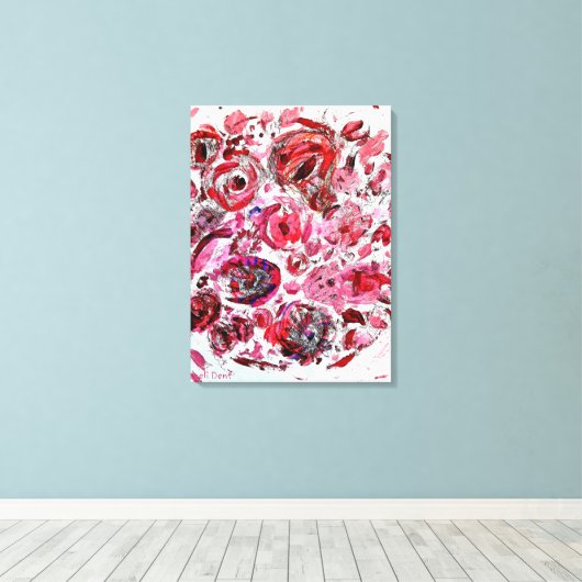 Gepassioneerd vol emotie canvas afdruk (Insitu (Houten vloer))