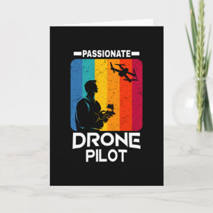 Gepassioneerde Drone Pilot  retro Drones Flyer Kaart