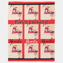 Gepassioneerde harten fleece deken