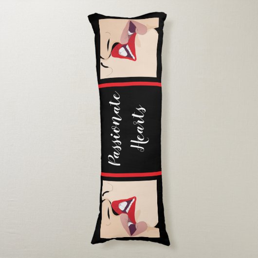Gepassioneerde harten lichaamskussen (Voorkant Verticaal)