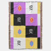 Gepassioneerde lippen & XO patroon Deken (Voorkant Verticaal)