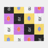 Gepassioneerde lippen & XO patroon Fleece Deken (Voorkant (Horizontaal))