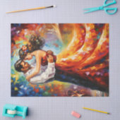 Gepassioneerde omhelzing paar decoupage tissuepapier (Craft)