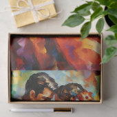 Gepassioneerde omhelzing paar decoupage tissuepapier (Geschenk)