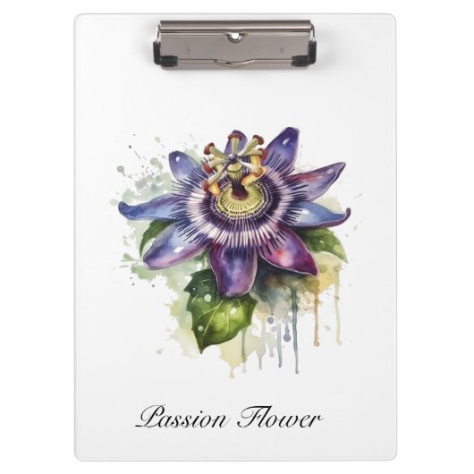 Gepassioneerde Paarse Passiebloem Klembord (Voorkant)