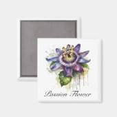 Gepassioneerde Paarse Passiebloem Magneet (Voorkant / Achterkant)