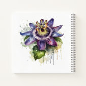 Gepassioneerde Paarse Passiebloem Notitieboek (Achterkant)