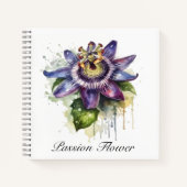 Gepassioneerde Paarse Passiebloem Notitieboek (Voorkant)