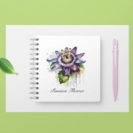 Gepassioneerde Paarse Passiebloem Notitieboek