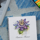 Gepassioneerde Paarse Passiebloem Notitieboek