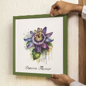 Gepassioneerde Paarse Passiebloem Perfect Poster