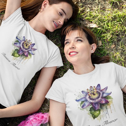 Gepassioneerde Paarse Passiebloem T-shirt