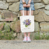 Gepassioneerde Paarse Passiebloem Tote Bag
