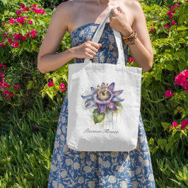 Gepassioneerde Paarse Passiebloem Tote Bag