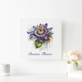 Gepassioneerde Paarse Passiebloem Vierkante Klok (Huis)