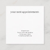 Gepassioneerde Paarse Passiebloem Vierkante Visitekaartje (Achterkant)