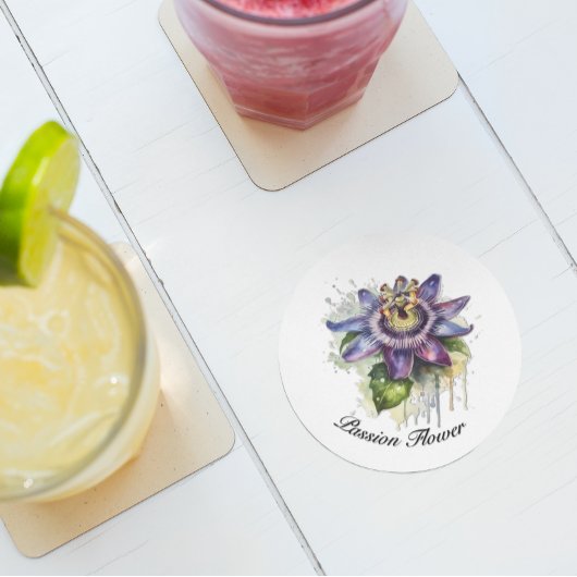 Gepassioneerde Paarse Passiebloem Zandsteen Onderzetter