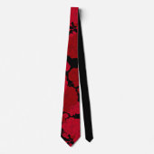gepassioneerde rozen, een patroon van rode rozenbl stropdas (Voorkant)