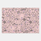 Gepassioneerde Valentijn: roze Mode parfumfles Inpakpapier Vel (Voorkant 2)