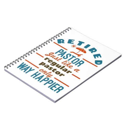 Gepastor predikant pensionering Funny Happier Notitieboek (Linkerzijde)