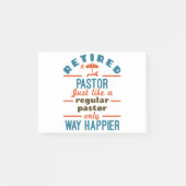Gepastor predikant pensionering Funny Happier Post-it® Notes (Voorkant)