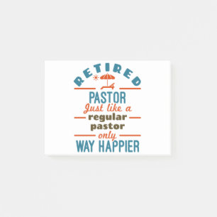 Gepastor predikant pensionering Funny Happier Post-it® Notes