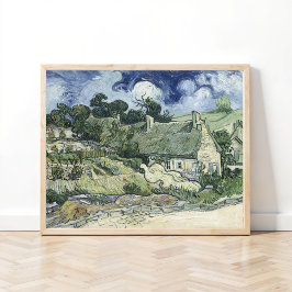 Gepatched Cottages in Cordeville, Vincent van Gogh Poster