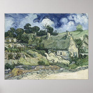 Gepatched Cottages in Cordeville, Vincent van Gogh Poster