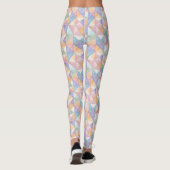 Gepatchworkte driehoeken in perzik lavendel en leggings (Achterkant)