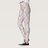 Gepatchworkte driehoeken in perzik lavendel en leggings (Links)