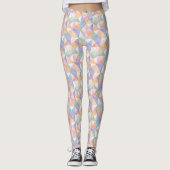 Gepatchworkte driehoeken in perzik lavendel en leggings (Voorkant)