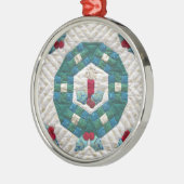 Gepatchworkte Kaars Metalen Ornament (Links)