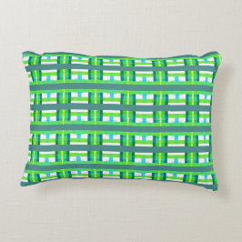 Gepatenteerd design in Blauwgroen en groen Accent Kussen
